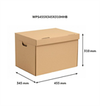 Archivační krabice, vnitřní rozměr 455x345x310, dodáváno rozložené 1436x1160mm