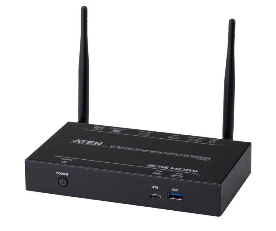ATEN 4K Bezdrátový prezentační přepínač, QuadView