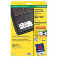 Avery Zweckform etikety 63,5 x 29,6 mm, A4, stříbrné, 27 etiket, velmi odolné, baleno po 20 ks, L6011-20