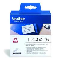 Brother papírová role 62mm x 30.48m, bílý, snímatelná, 1 ks, DK44205, pro tiskárny štítků