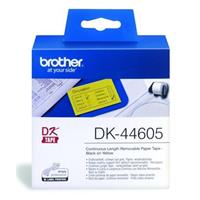 Brother papírová role 62mm x 30.48m, žlutá, snímatelná, 1 ks, DK44605, pro tiskárny štítků