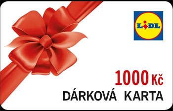 Dárková karta Lidl v hodnotě 1000 Kc