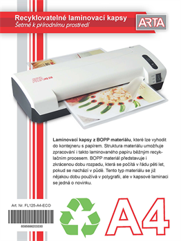 Ekologické lamino ARTA A4 125 mic