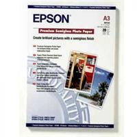 Epson Premium Semigloss Photo Paper, foto papír, pololesklý, bílý, A3, 297x420mm (A3), 251 g/m2, 20 ks