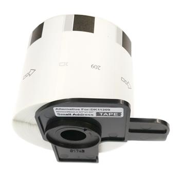 Etikety / štítky pro tiskárny BROTHER QL - typ DK-11209 - kompatibilní - 62 mm x 29 mm - 800 kusů, bílá ( úzké adresní štítky)