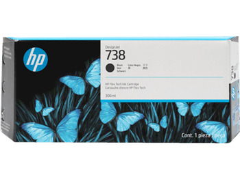 HP 738 300-ml Black DesignJet Ink Cartridge