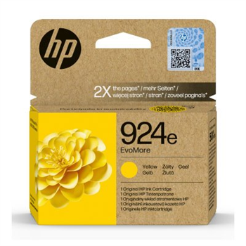 HP 924e EvoMore Yellow Original Ink Cartridge - originální, žlutá