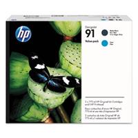 HP originální tisková hlava P2V35A, HP 91, Matte Black/Cyan, 775ml, HP