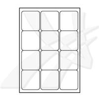 Logo etikety 66 x 70 mm, A4, matné, bílé, 12 etiket, 140g/m2, baleno po 10 ks