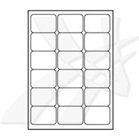 Logo etikety 68 x 47 mm, A4, matné, bílé, 18 etiket, 140g/m2, baleno po 10 ks