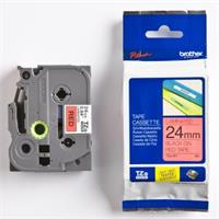 Páska Brother TZE-451 - originální | černý tisk, červený podklad, laminovaná, 24 mm