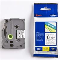 Páska Brother TZE-111 - originální | černý tisk, průsvitný podklad, laminovaná, 6 mm