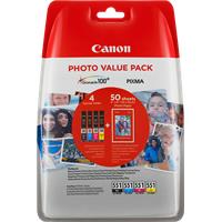 Inkoust Canon CLI-551 C/M/Y/BK - originální | multipack + fotopapíry PP-201