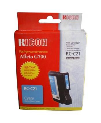 Inkoust Ricoh typ RC-C21 (402279) - originální | gelový, azurový