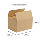 Klopová krabice, vnitřní rozměr 307x220x160 - extra pevná