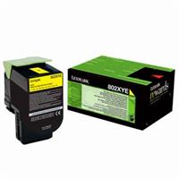 Lexmark originální toner 80C2XYE, yellow, 4000str., Lexmark CX 510 de, 510 dhe, 510 dthe, O