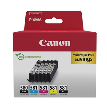 Multipack Canon PGI-580 / CLI-581 (PGBK/C/M/Y/BK) - originální