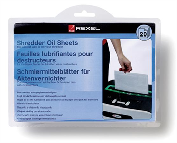 Olejová obálka, pro údržbu skartovacích strojů, 20 ks, Rexel