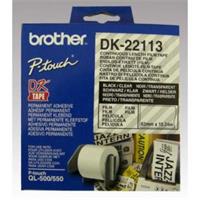 Páska Brother DK22113 - originální | černý tisk, průsvitný podklad, filmová role, 62 mm