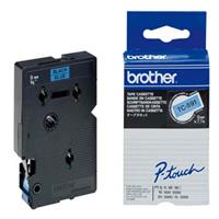Páska Brother TC591 - originální | černý tisk, modrý podklad, laminovaná, 9 mm