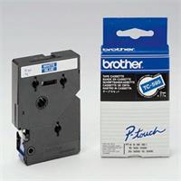 Páska Brother TC595 - originální | bílý tisk, modrý podklad, laminovaná, 9 mm