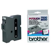 Páska Brother TX251 - originální | černý tisk, bílý podklad, laminovaná, 24 mm