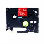 Páska - BROTHER TZE-455 - 24 mm červená - bílý tisk - kompatibilní
