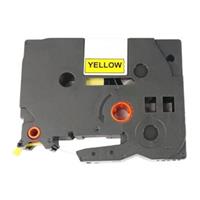 Páska - BROTHER TZE-FX651 - 24 mm žlutá - černý tisk - flexibilní - kompatibilní