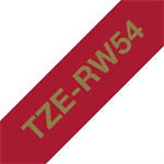 Páska Brother TZE-RW54 - originální | zlatý tisk, vínově červený podklad, textilní, 24 mm