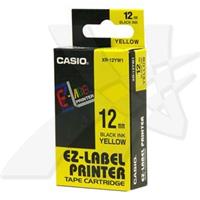 Páska Casio XR-12YW1 - originální | černý tisk, žlutý podklad, 12 mm