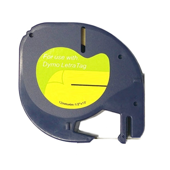 Páska - DYMO 12268, S0721540 - 12 mm x 4 m průhledná - černý tisk ( Plastic pro LetraTag) - kompatibilní