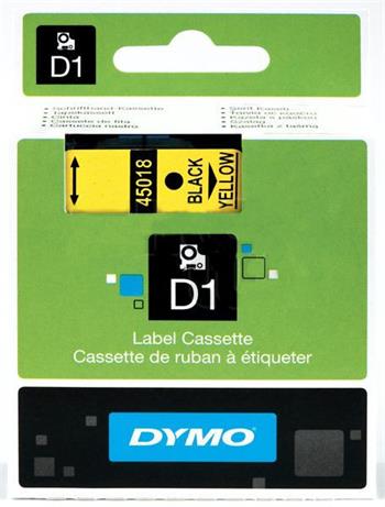 Páska DYMO 40918 - kompatibilní | černý tisk, žlutý podklad, 9mm