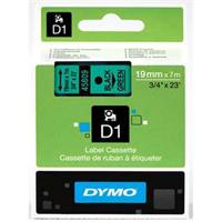 Páska Dymo 45809 - originální | černý tisk, zelený podklad, 19 mm