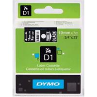Páska Dymo 45811 - originální | bílý tisk, černý podklad, 19 mm