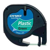 Páska Dymo 91204 - originální | černý tisk, zelený podklad, 12mm