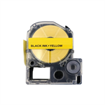 Páska - EPSON LK-5YBP, C53S655003 - 18 mm x 8 m žlutá - černý tisk - kompatibilní
