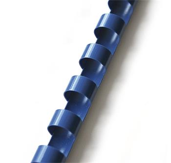 Plastové hřebeny kruhové 10 mm modré, kapacita 41-55 listů, 100 ks