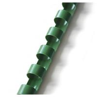 Plastové hřebeny kruhové 10 mm zelené, kapacita 41-55 listů, 100 ks
