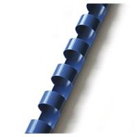 Plastové hřebeny kruhové 16 mm modré, kapacita 101-120 listů, 100 ks