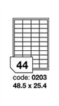 Samolepící etikety 48,5  x 25,4 mm (R0100.0203A) | 100 listů