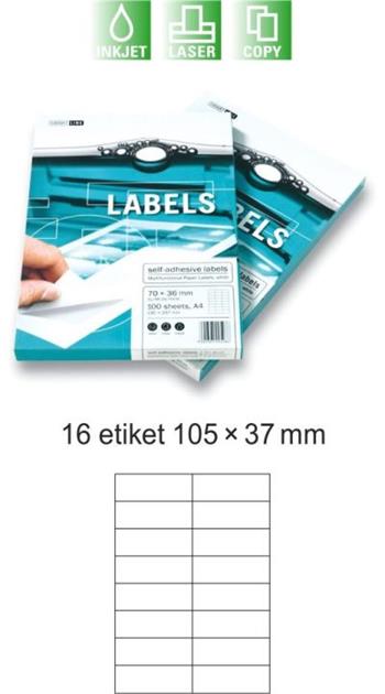 Samolepicí etikety A4 EUROLABELS, 16 etiket 105 x