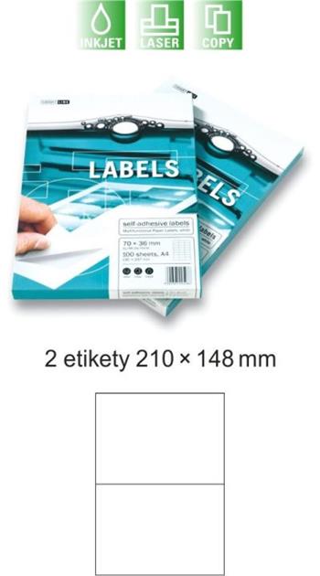 Samolepicí etikety A4 EUROLABELS, 2 etikety 210 x