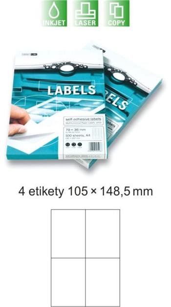 Samolepící etikety EUROLABELS, A4, 105x148, 100 listů