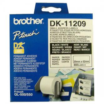 Štítky Brother DK11209 - 29 mm x 62 mm | bílé, papírové, 800 ks