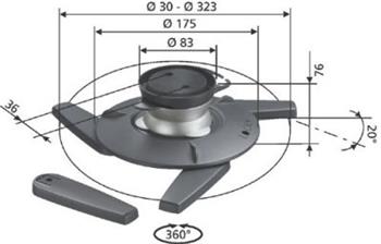 Stropní držák na projektor Vogel´s EPC 6545