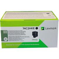 Toner Lexmark 74C2HKE - originální | černý, high capacity, return