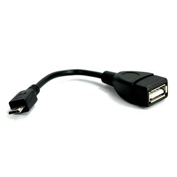 USB kabel (2.0), micro-A, M/F, 0.2m, (OTG), No Name